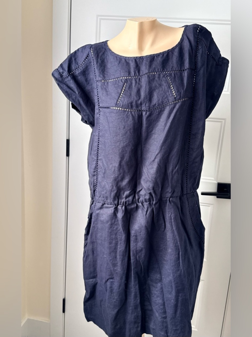 Joe Fresh Navy Garment with Bright Orange Tag with pockets